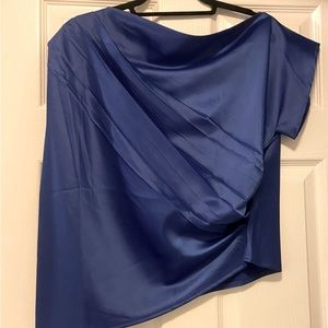 Blue one-shoulder top